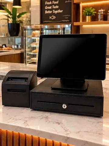 Complete POS System with Touchscreen Monitor, Receipt Printer & Cash Drawer