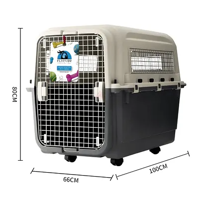 IATA Approved- Flyfurr Airline Approved Plastic Pet Transporter - 100*66*80 cm - Brand New