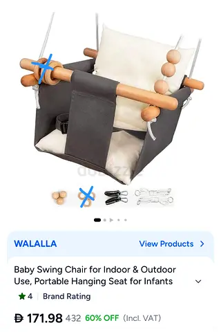 Wooden Rope Baby Swing Seat - Indoor/Outdoor
