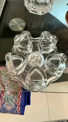 Glass Heart-Shaped Serving Bowls