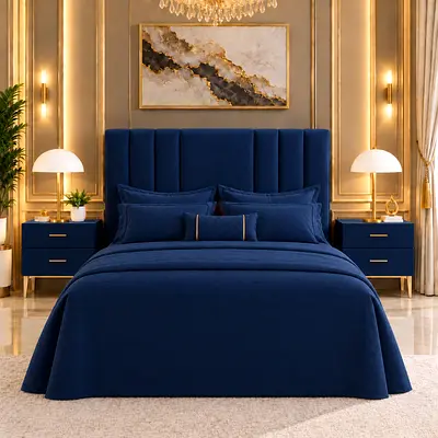 Brand New upholstered king bed with padded headboard storage bed and king size bed modern frame