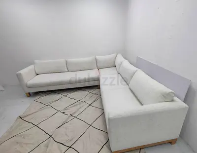 Crate and Barrel Off white color corner sofa