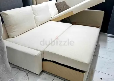 Modern L-Shaped Sofa Bed with Built-in Storage