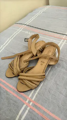 beige strappy sandals