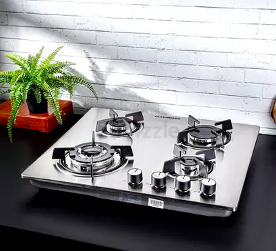 2-in-1 Built-in Stainless Steel 4-Burner Gas Hob (OMCH1824H) - Good Condition