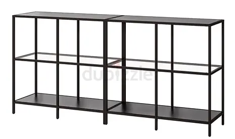 2pcs metal glass shelf set