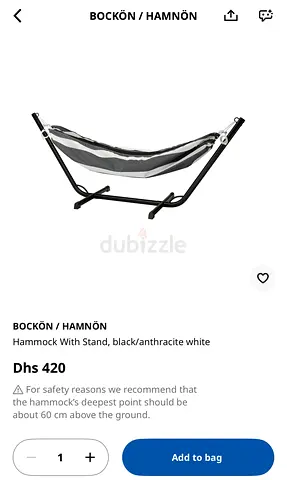 Ikea Hammock [BOCKÖN / HAMNÖN] - Hanging Bed / Cot