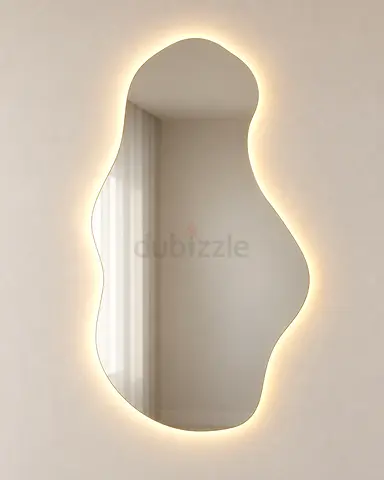 Organic-shaped LED Backlit Wall Mirror — Modern Decorative Mirror