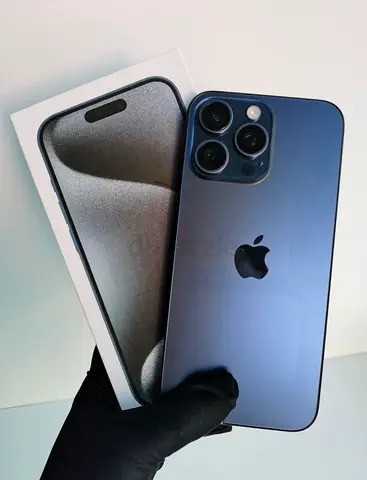 iPhone 15 Pro 256GB - Blue Titanium, Good Condition with Box and 6 premium cases