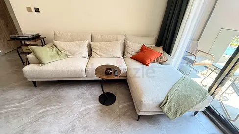 Light gray L-shaped sectional sofa with chaise - perfect condition
