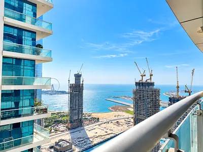 Dubai Marina 1BR | Princess Tower | Balcony | Sea view