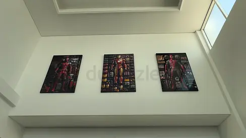 Set of 3 Framed Iron Man Art Prints – Wall Triptych