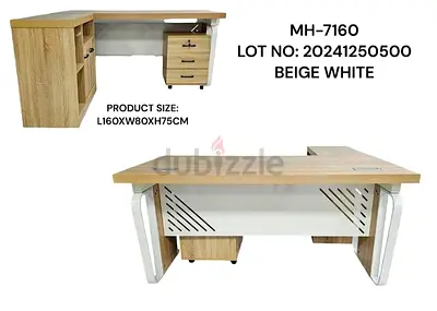 Brand new L shape 1.6 M  Wooden Manaher Table For Sale