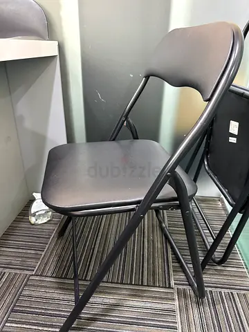 15 black metal folding chairs from Home Center - Excellent condition