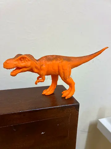 Orange T-Rex Dinosaur Action Figure