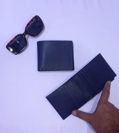 Hand made pure leather men's wallet