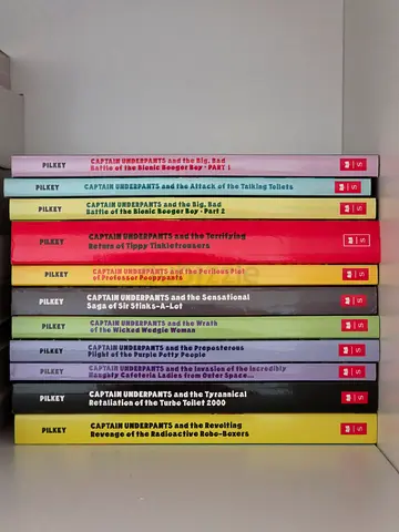 Collection of Captain Underpants paperback books