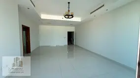 For rent: 3-bedroom apartment in Sharjah, Al Khan area, with a balcony and open view