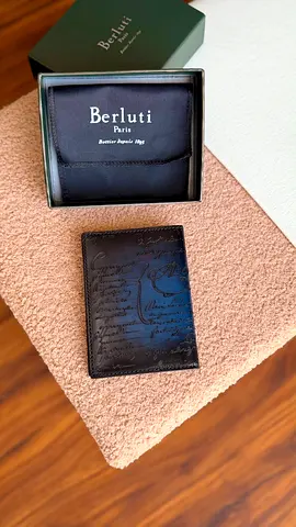 *BERLUTI* Escale Passport Cover Venezia Calf Leather
