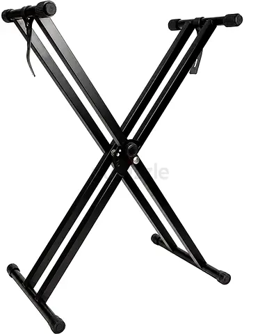 Heavy Duty Double X Keyboard & Digital Piano Stand – Black