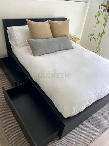 Ikea malm queen bed with ikea mattress like new Excellenrt condition