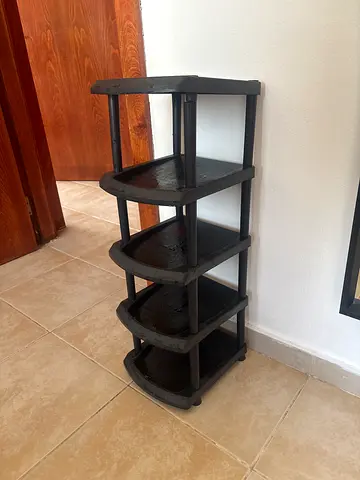5 tier black shoe rack best condition
