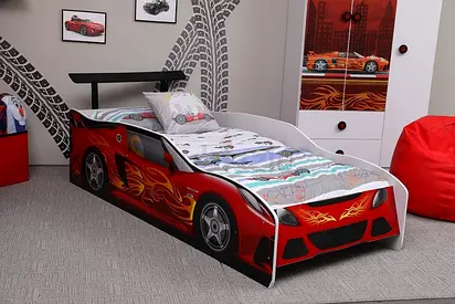 Excellent Condition PAN Home Fairchild Kids Car Bed 90x190 Cm+ Free matching mattress
