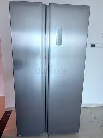 TCL Side-by-side Stainless Steel Refrigerator - 1yr used
