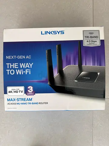 Linksys MAX-STREAM AC4000 Tri-Band Wi-Fi Router (Like New Box)