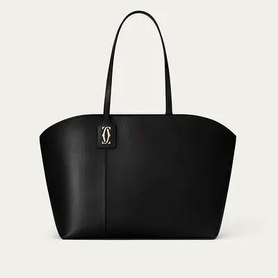 Cartier Black leather tote handbag - original C de Cartier