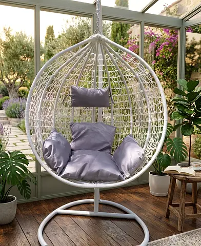 Stylish White swing chair brand new available
