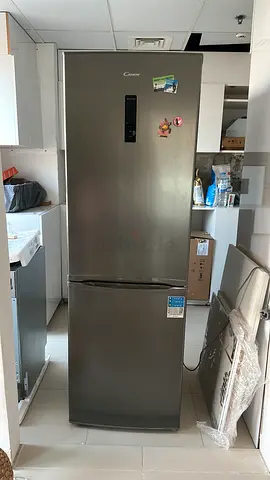 Candy Stainless Steel Bottom-Freezer Refrigerator - Good Condition