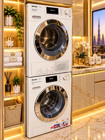 Miele Stackable Washer & Dryer Set – Space-Saving Laundry Pair | Good Condition