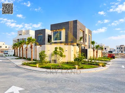 Al Yasmeen – Ajman | Villa | Two floors plus roof | Corner unit | Behind the park | Private pool | Land area: 6,200 sq. ft. ~ Price includes service c