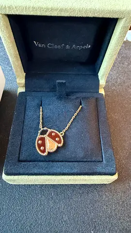 Van cleef lady bug necklace