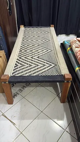 Woven Wooden Charpai Traditional Bench