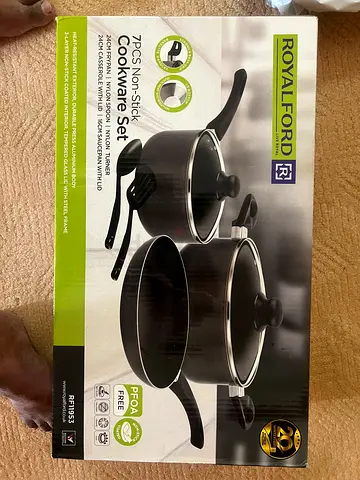 Royalford 7pcs Non-Stick Cookware Set - New in Box