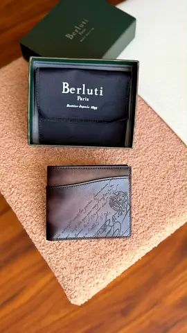 *BERLUTI* Makore Slim Compact Wallet Venezia Calf Leather *