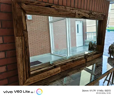 RAILWAY WOOD MIRROR ONLY FOR SALE