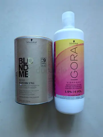 Schwarzkopf Professional BlondMe Bleach 9+ & Igora Vibrance Lotion 1.9% Bundle