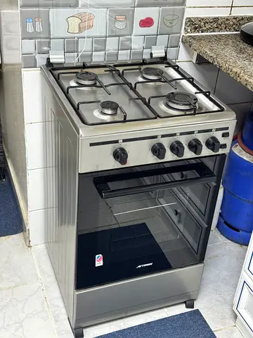 Aftron 4-Burner Stainless Steel Freestanding Gas Cooker with Oven