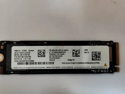 Samsung 512 GB NVME SSD