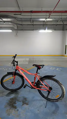 Orange single-speed city bike — good working condition