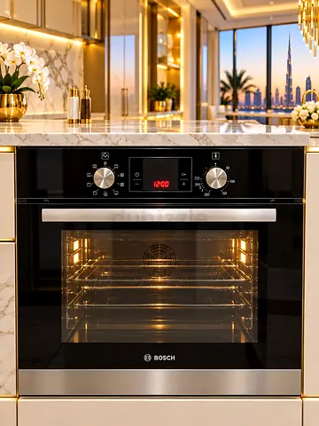 Bosch Series 6 60cm Built-In Electric Oven – Black Finish, Modern Kitchen Design