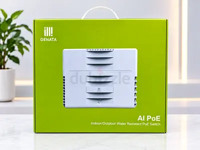 Genata 4 Port AI POE Switch - Waterproof Outdoor 65W - Indoor/Outdoor