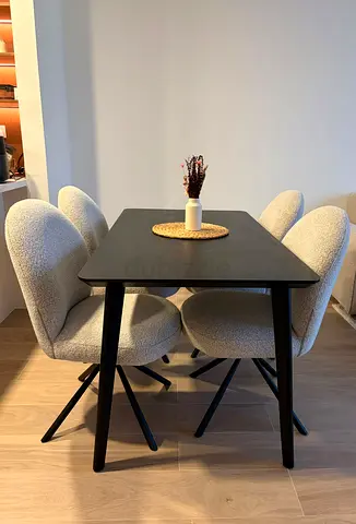 Table and dining chairs
