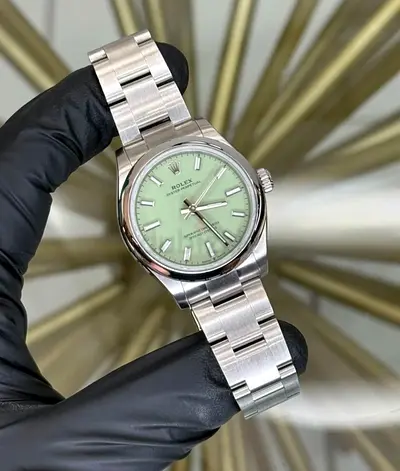 Rolex Oyster Perpetual Pistachio Dial 1:1 Super Clone With Box and Card