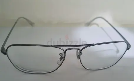 Ray-Ban Silver Metal Square Eyeglasses Frame