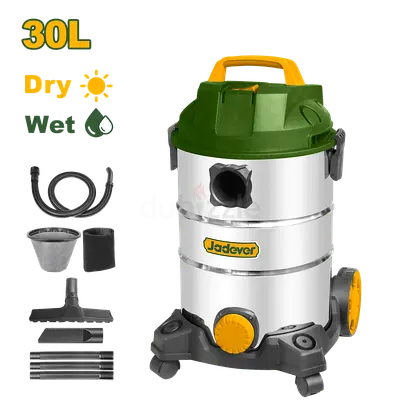 Jadever 30L Wet & Dry Vacuum Cleaner - Stainless Steel, Portable