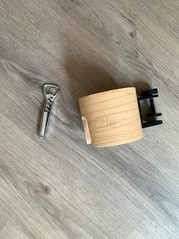 Wooden curtain rod end cap with bracket - light wood finish
